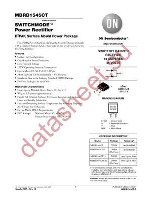 MBRB1545CTT4 datasheet  